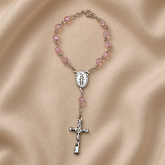 Blue Zircon Bead - Car Rosary