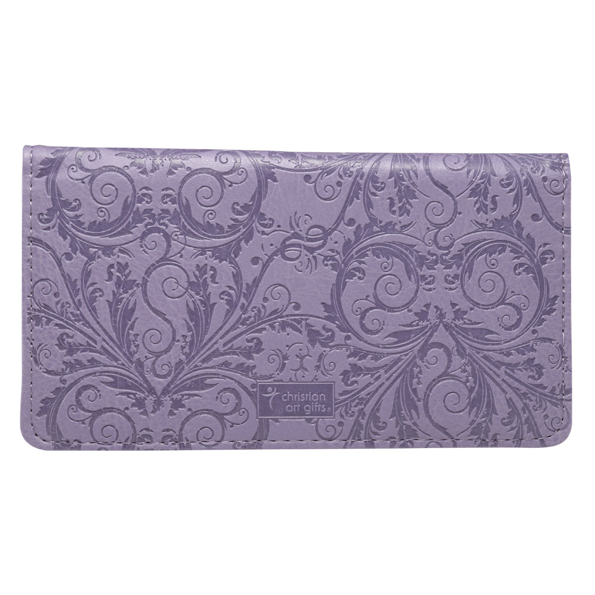 Be Still Purple Faux Leather Checkbook Cover - Psalm 46:10