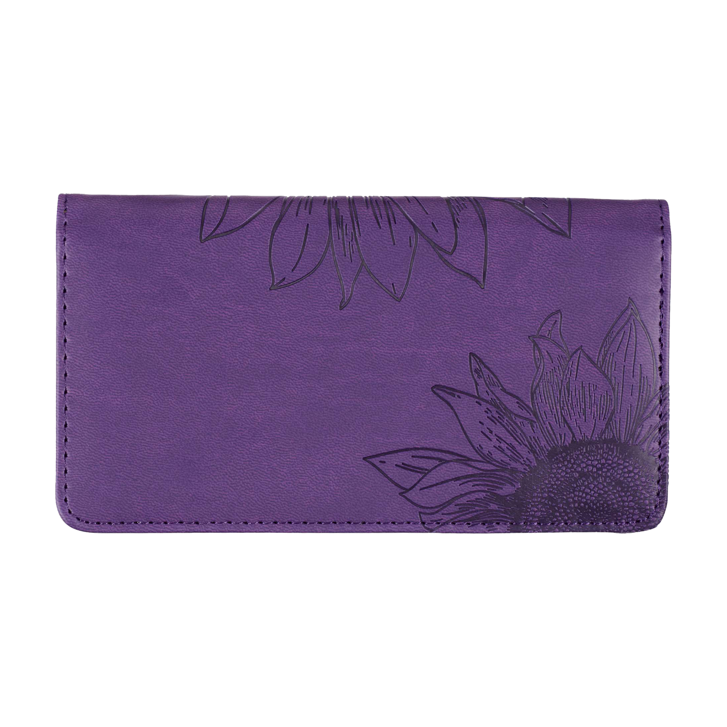 Strength and Dignity Purple Faux Leather Checkbook Cover - Proverbs 31:25