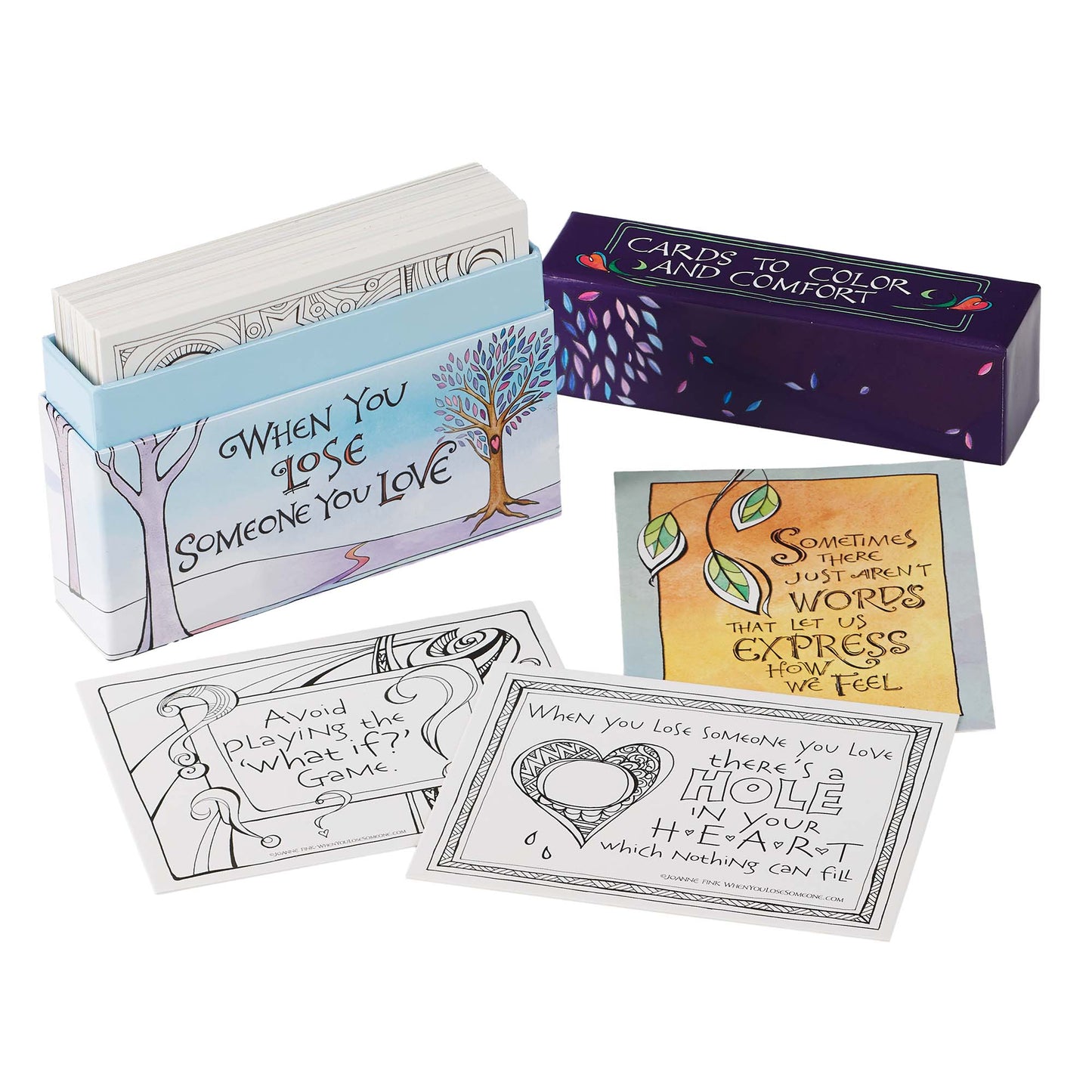 When You Lose Someone You Love Cards To Color And Comfort - Coloring Cards BY JOANNE FINK