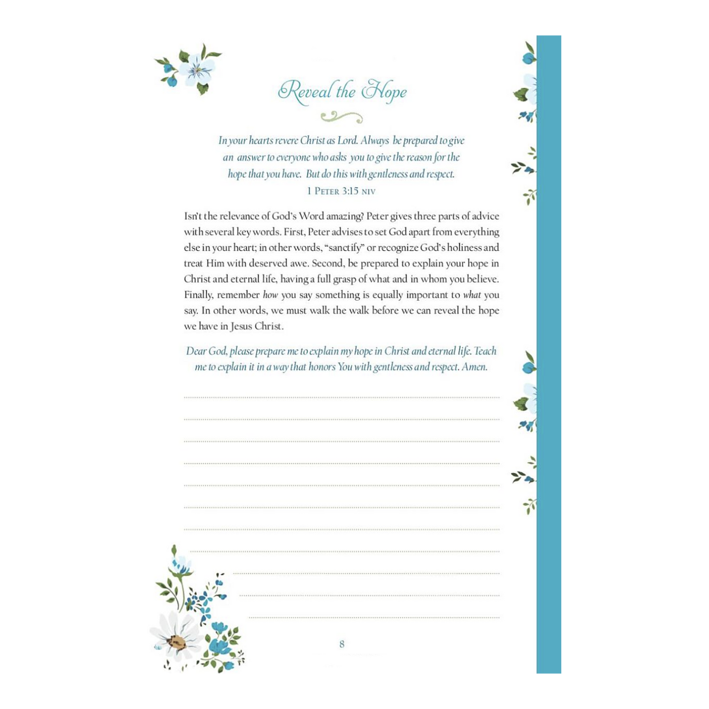 Choose Hope: 3-Minute Devotions for Women Journal Paperback Compiled by Barbour Staff (