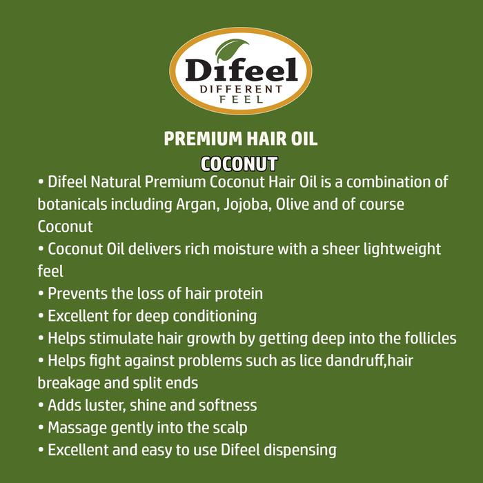 DIFEEL HAIR OIL - COCONUT OIL 2.5 OZ