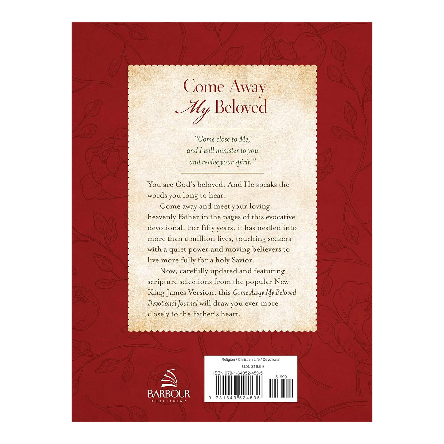 Come Away My Beloved Devotional Journal Paperback by Frances J. Roberts