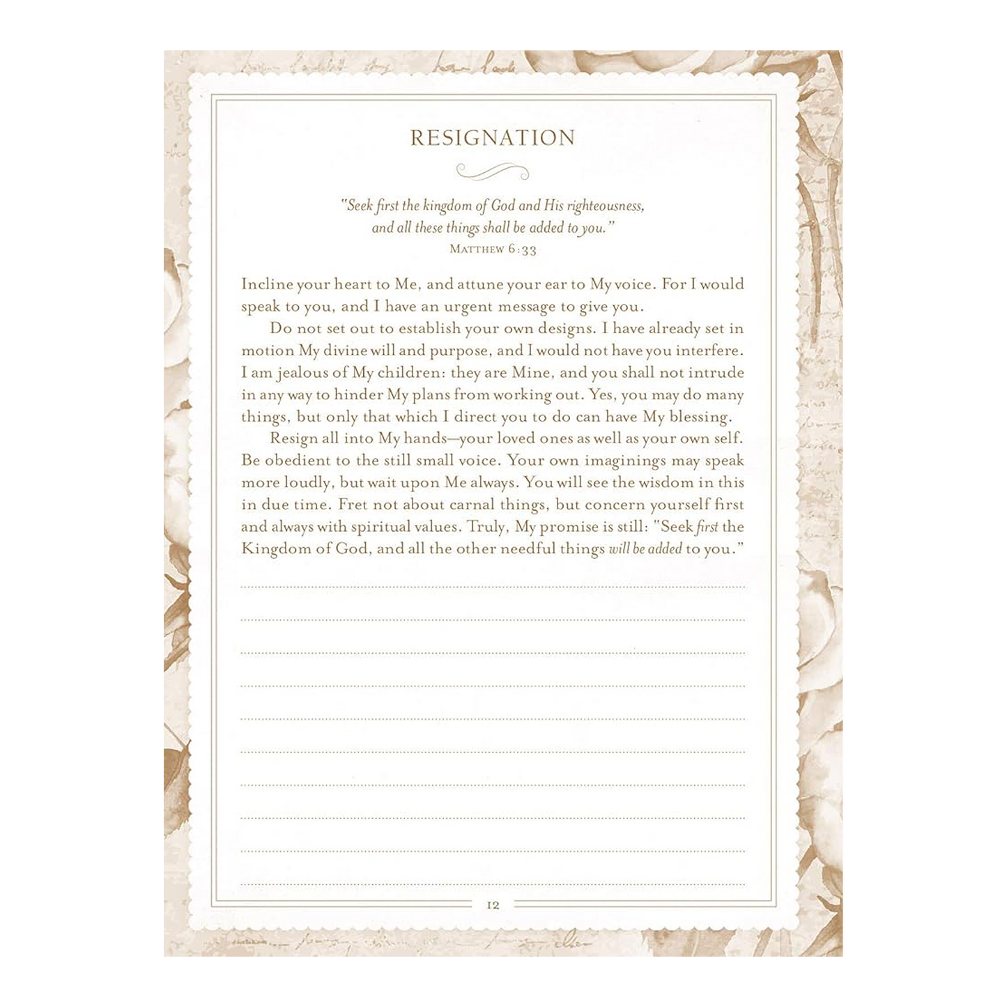 Come Away My Beloved Devotional Journal Paperback by Frances J. Roberts