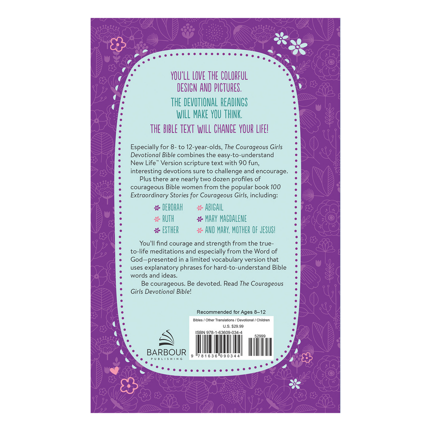 The Courageous Girls Devotional Bible: New Life Version Hardcover