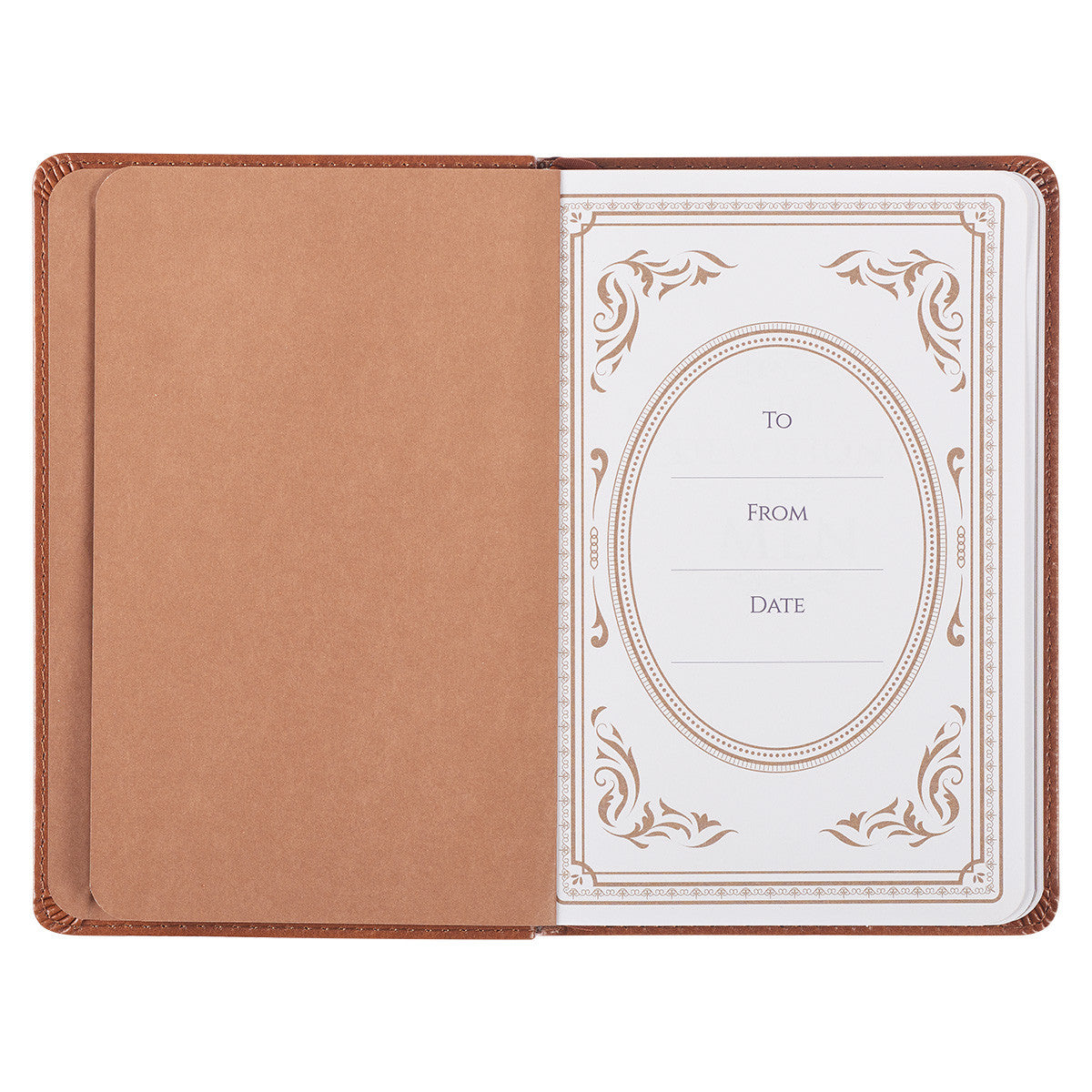 101 Devotions for Men Tawny Brown Faux Leather Devotional - 1 Timothy 6:11 - Men's Devotional