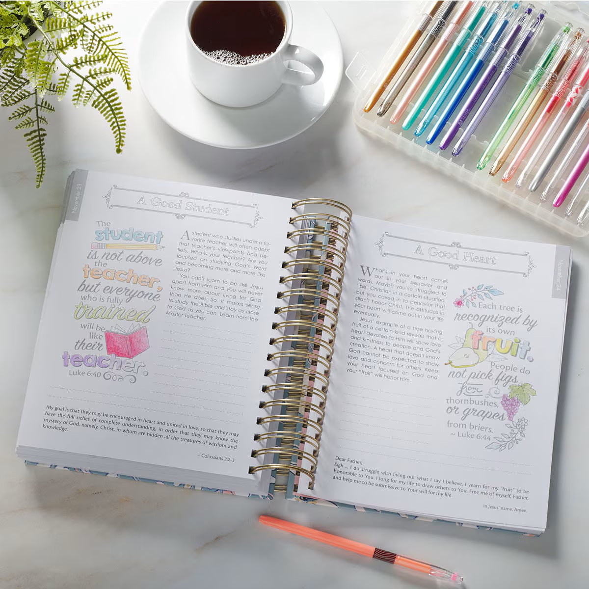 The Illustrated Words of Jesus for Women Coloring Devotional by Carolyn Larsen