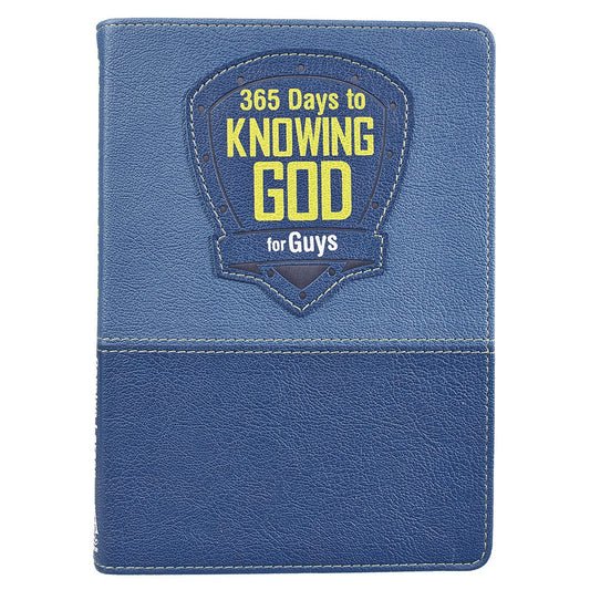 365 Days to Knowing God for Guys Devotional - Faux Leather Edition BY CAROLYN LARSEN - Men's Devotional