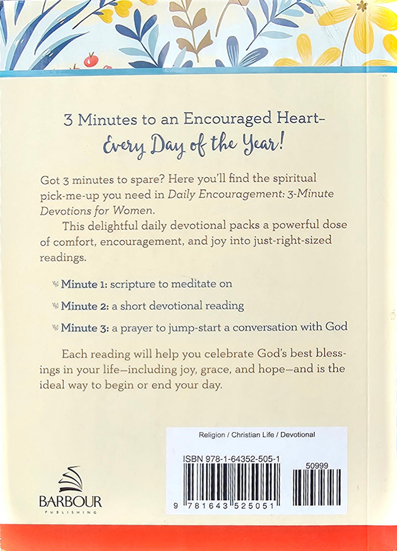 Daily Encouragement: 3-Minute Devotions for Women: A 365-Day Devotional Paperback
