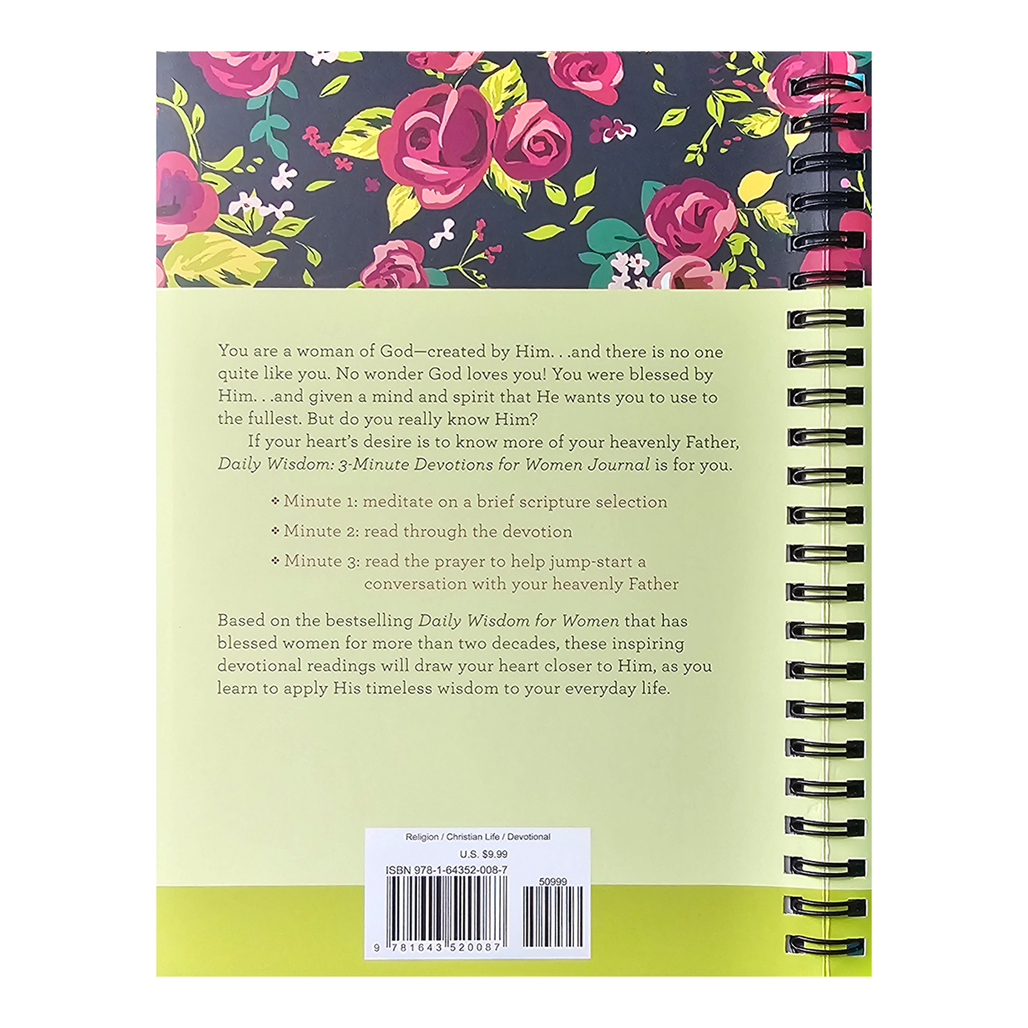 Daily Wisdom: 3-Minute Devotions for Women Journal Spiral-bound Compiled by Barbour Staff