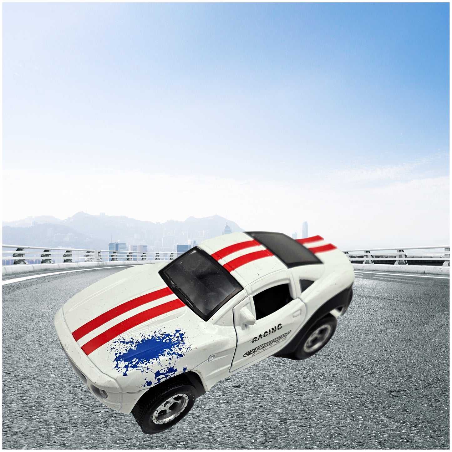 Die Cast Pull-Back Race Car w/ Lights And Sound- 4.5 Inch