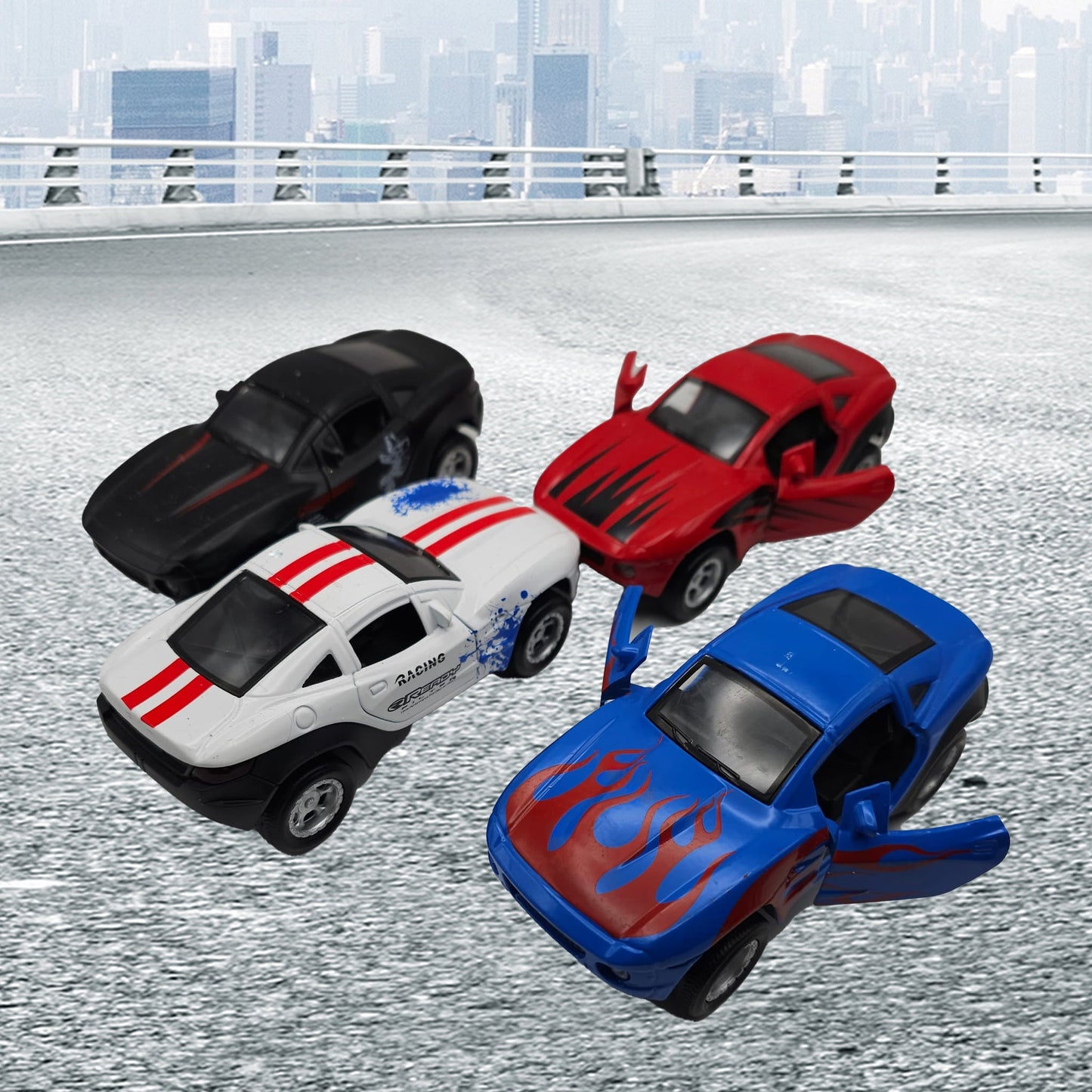 Die Cast Pull-Back Race Car w/ Lights And Sound- 4.5 Inch