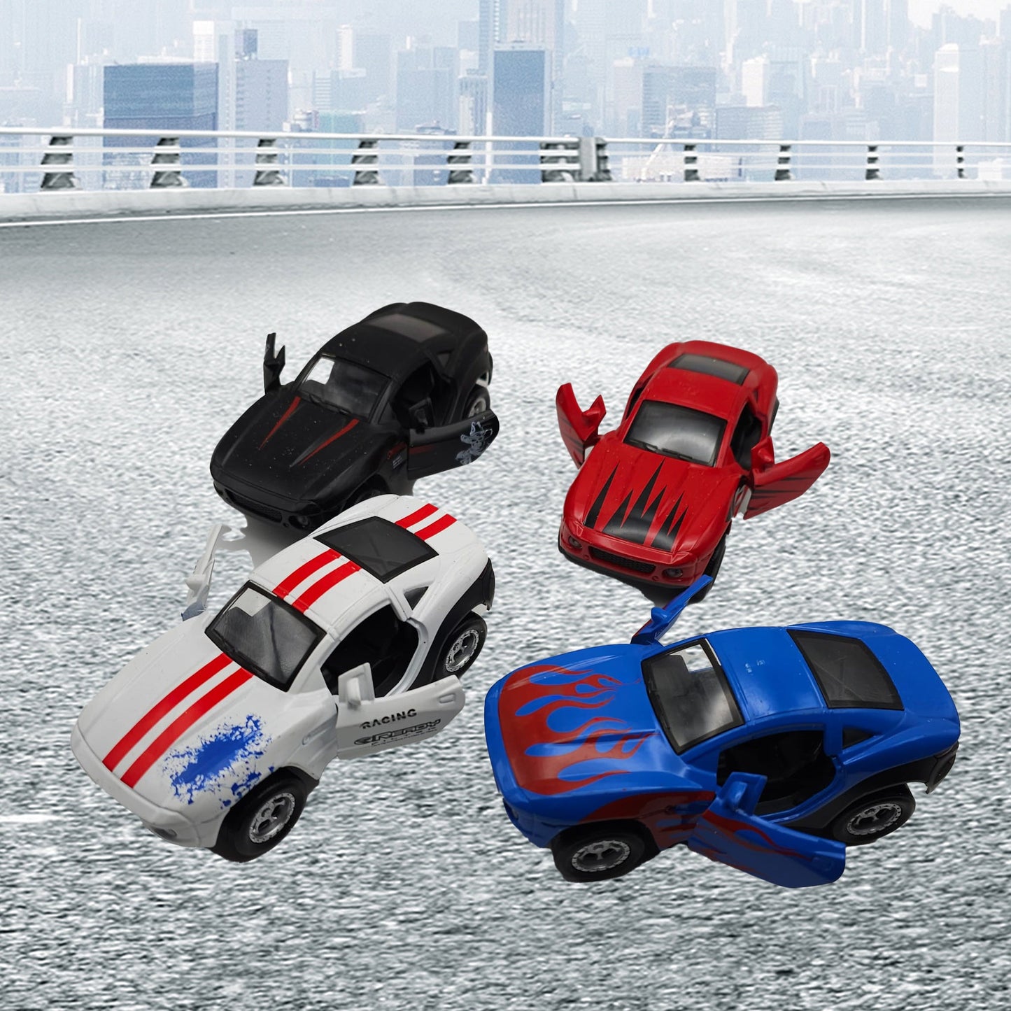 Die Cast Pull-Back Race Car w/ Lights And Sound- 4.5 Inch