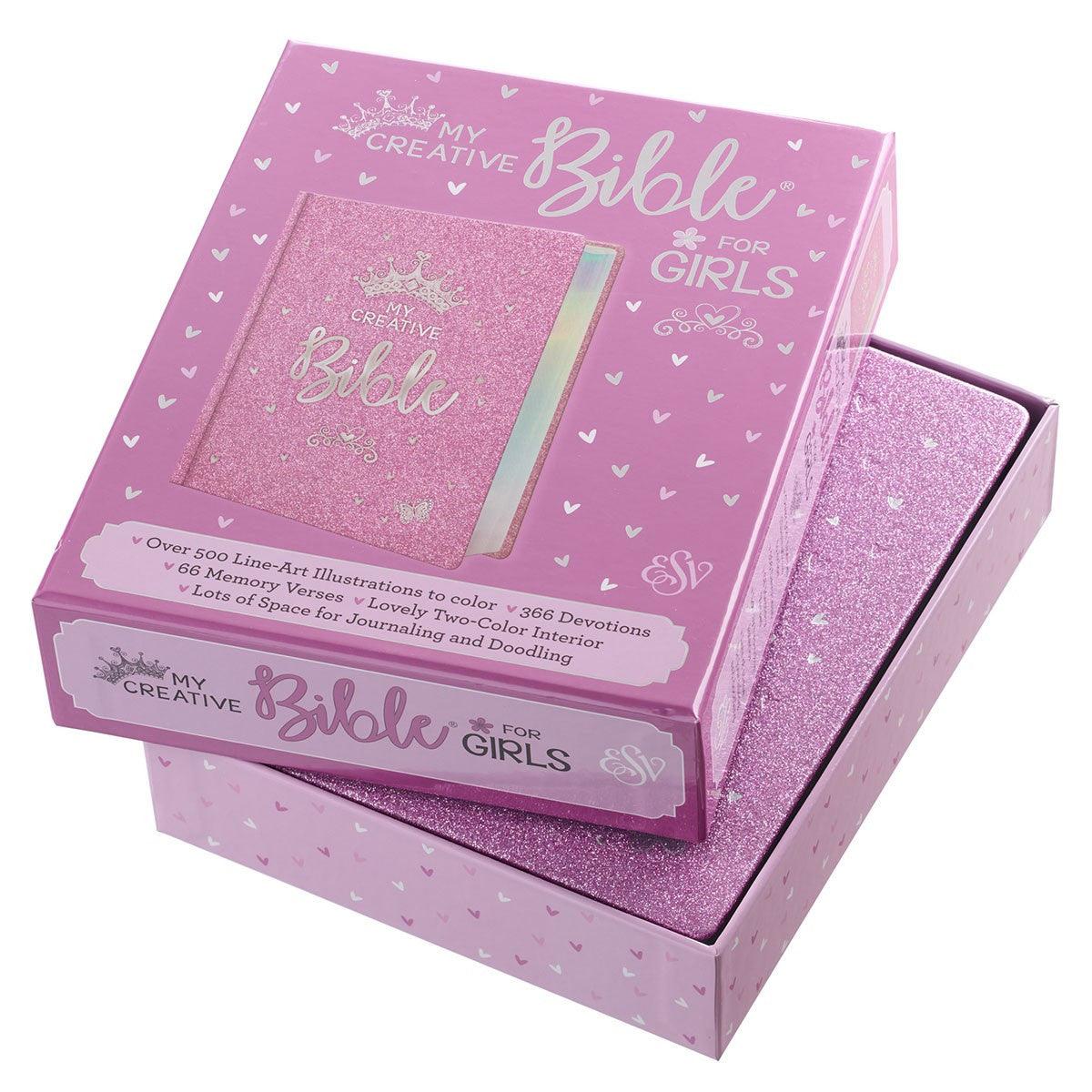 Purple Glitter My Creative Bible for Girls - an ESV Journaling Bible By Amanda Cowles