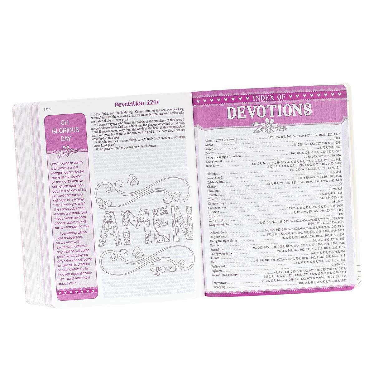 Pink Floral Heart Flexcover My Creative Bible for Girls - an ESV Journaling Bible BY AMANDA COWLES
