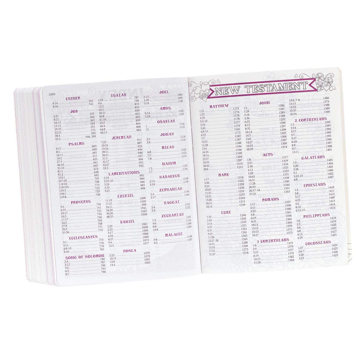Pink Floral Heart Flexcover My Creative Bible for Girls - an ESV Journaling Bible BY AMANDA COWLES