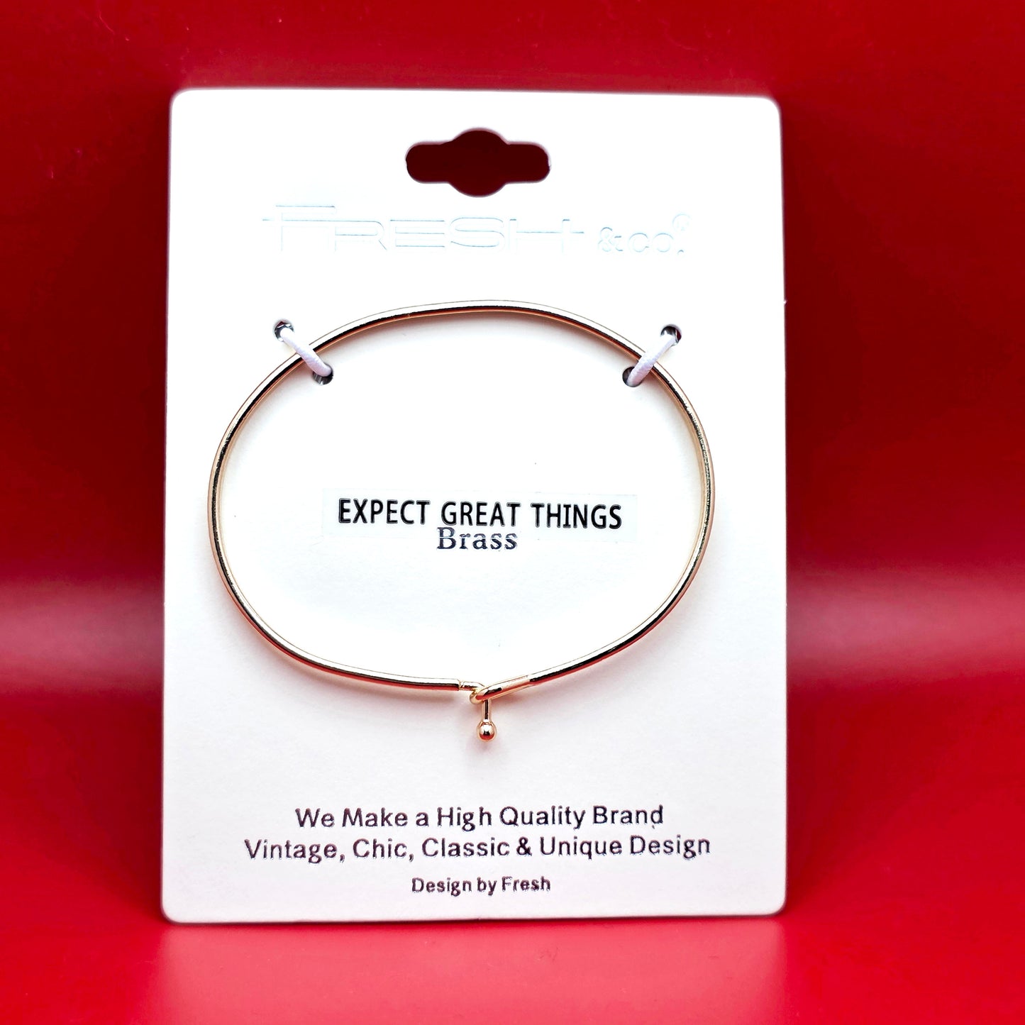 EXPECT GREAT THINGS Inspirational Message Bracelet Positive Message Engraved Thin Bangle - Jewelry