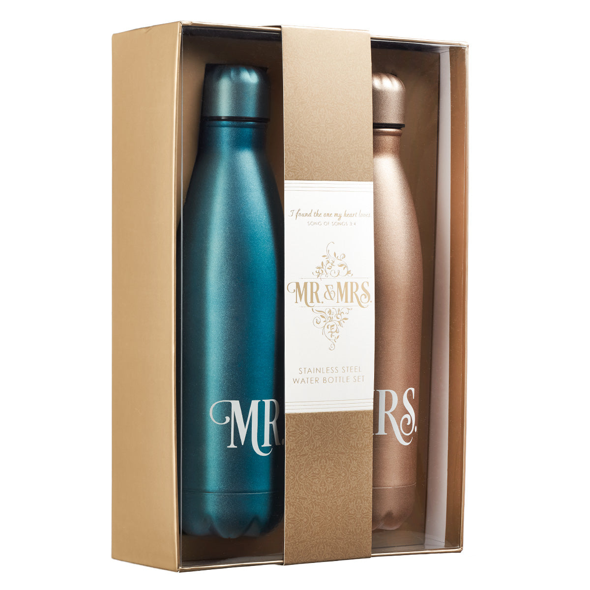 Mr and Mrs Water Bottle Set