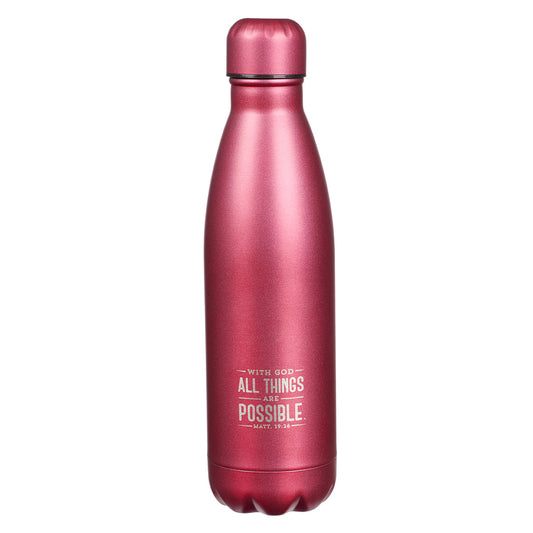 With God All Things Are Possible -  Stainless Steel Water Bottle