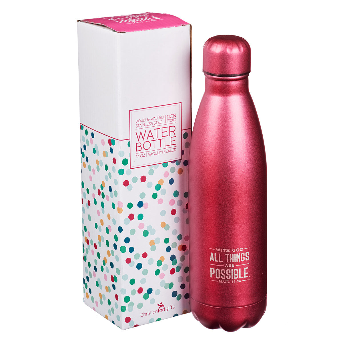 With God All Things Are Possible -  Stainless Steel Water Bottle
