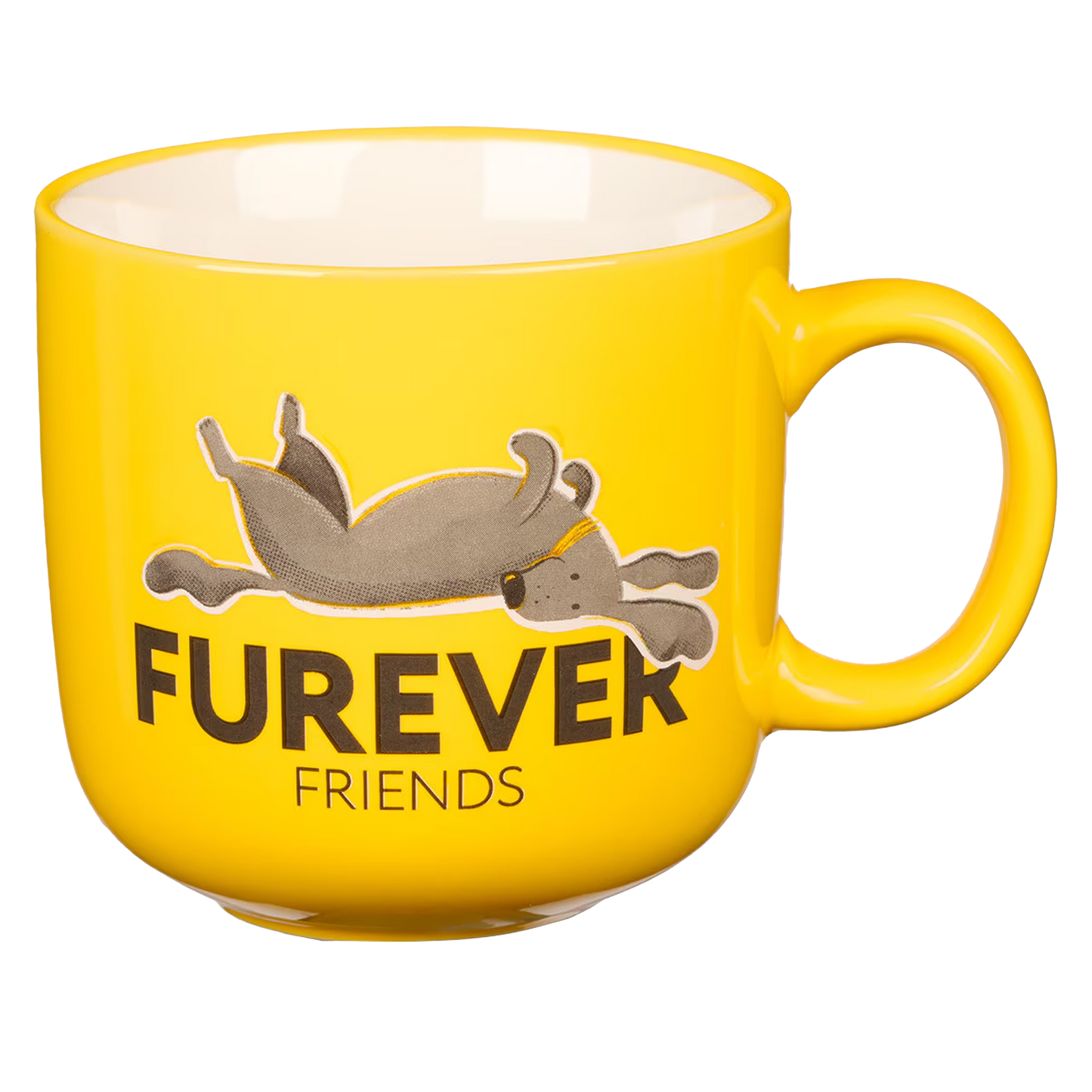 Furever Friends Yellow Ceramic Coffee Mug