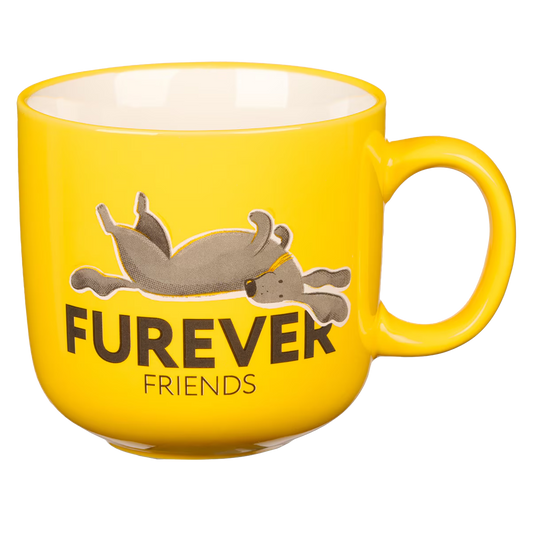 Furever Friends Yellow Ceramic Coffee Mug