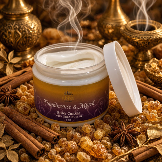 FRANKINCENSE & MYRRH BODY CREAM WITH SHEA BUTTER 6 OZ