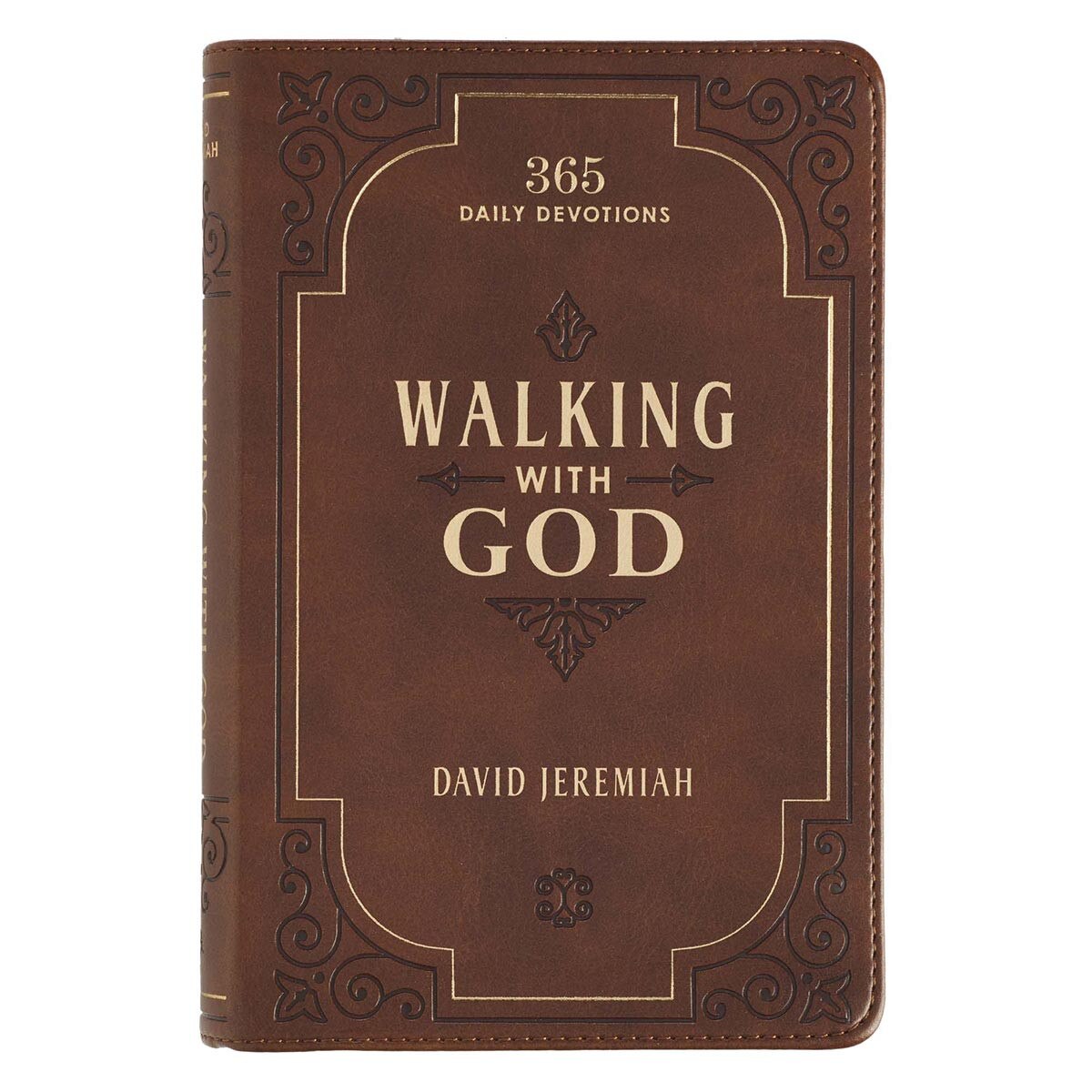 Walking With God Brown Faux Leather Devotional (Compact Size)