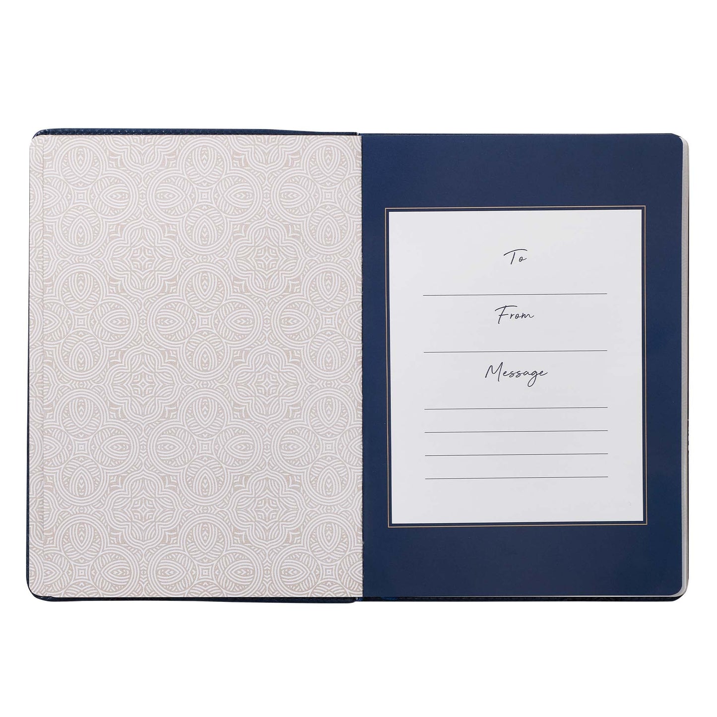 Prayers and Praises From the Word Navy Blue Faux Leather Gift Book - General Gift Book