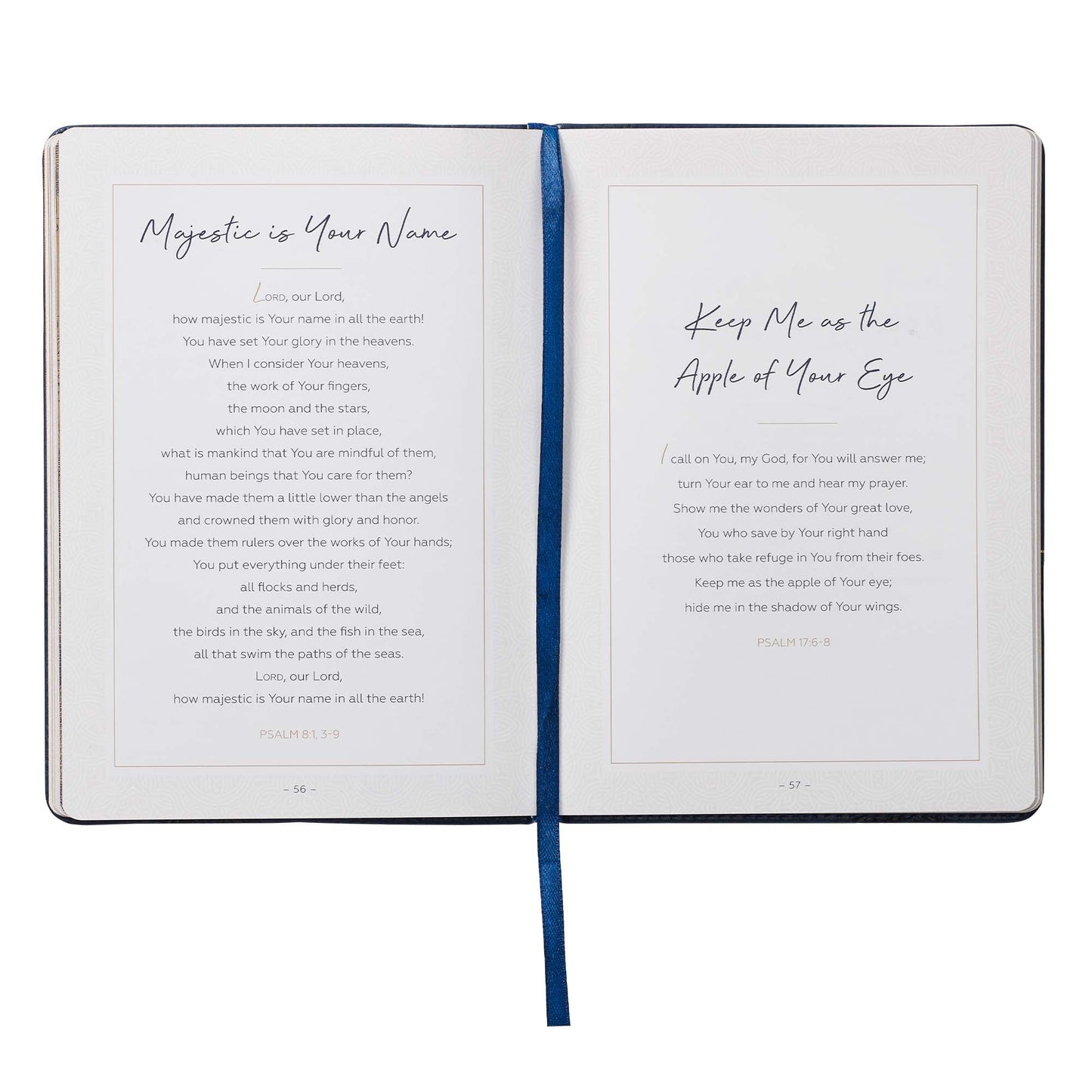 Prayers and Praises From the Word Navy Blue Faux Leather Gift Book - General Gift Book