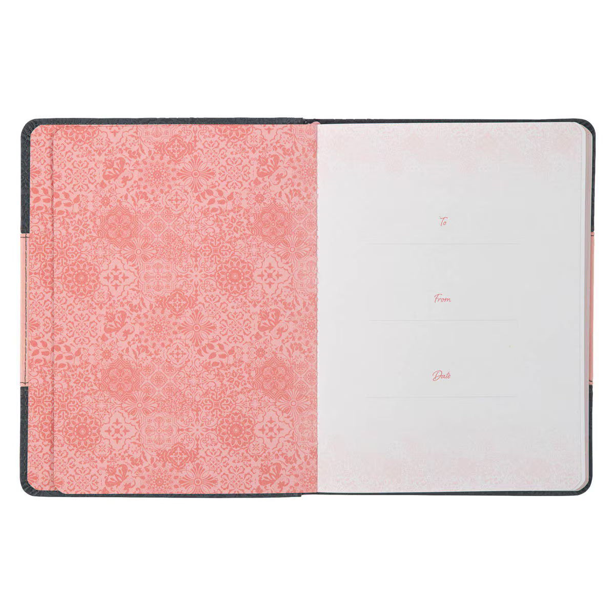 Life Lessons for Moms Gray and Pink Faux Leather Gift Book