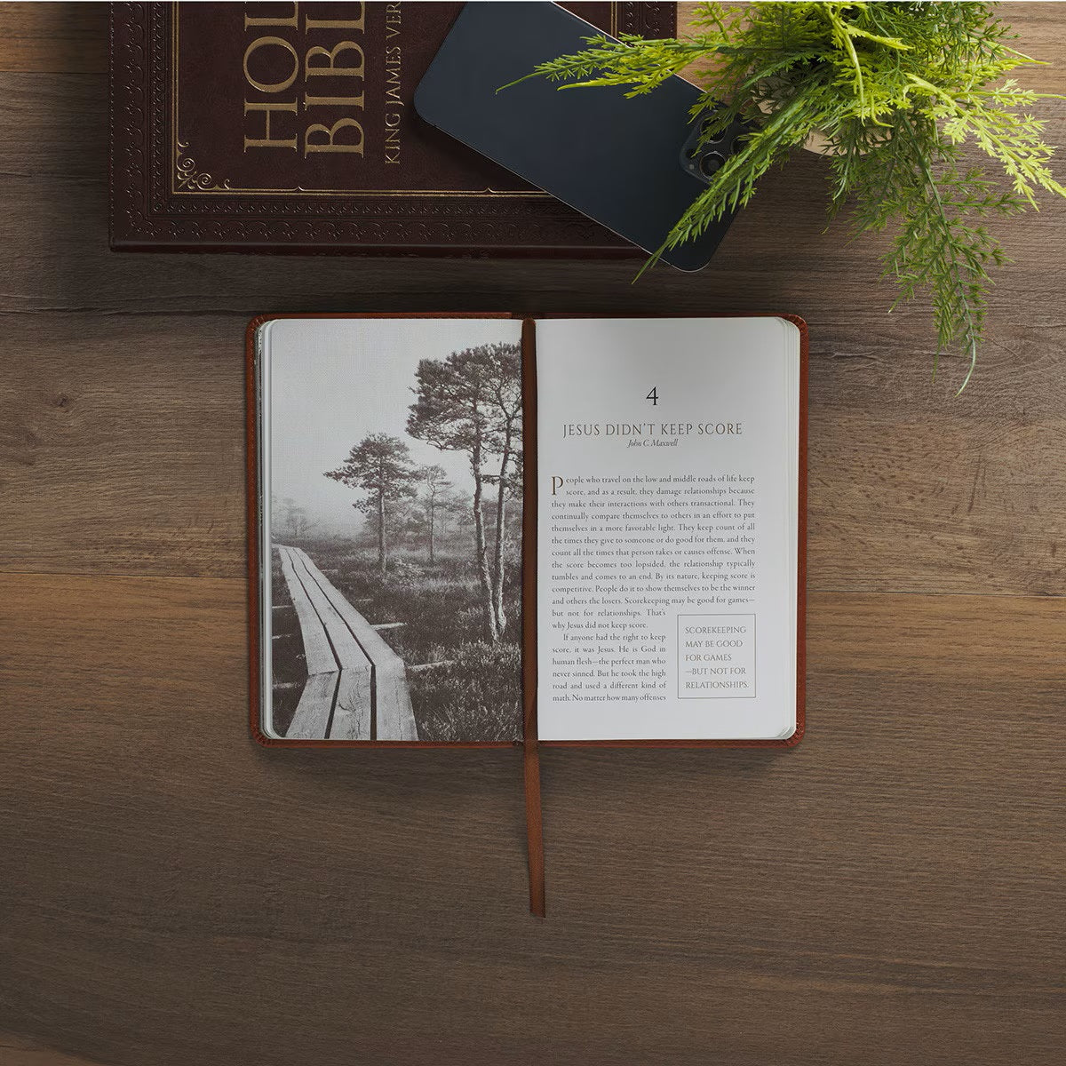 Jesus the High Road Leader Chestnut Brown Faux Leather Gift Book by Chris Hodges