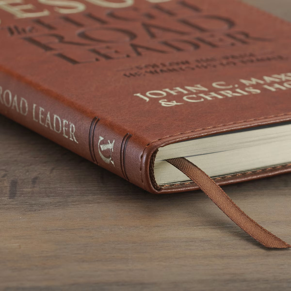 Jesus the High Road Leader Chestnut Brown Faux Leather Gift Book by Chris Hodges