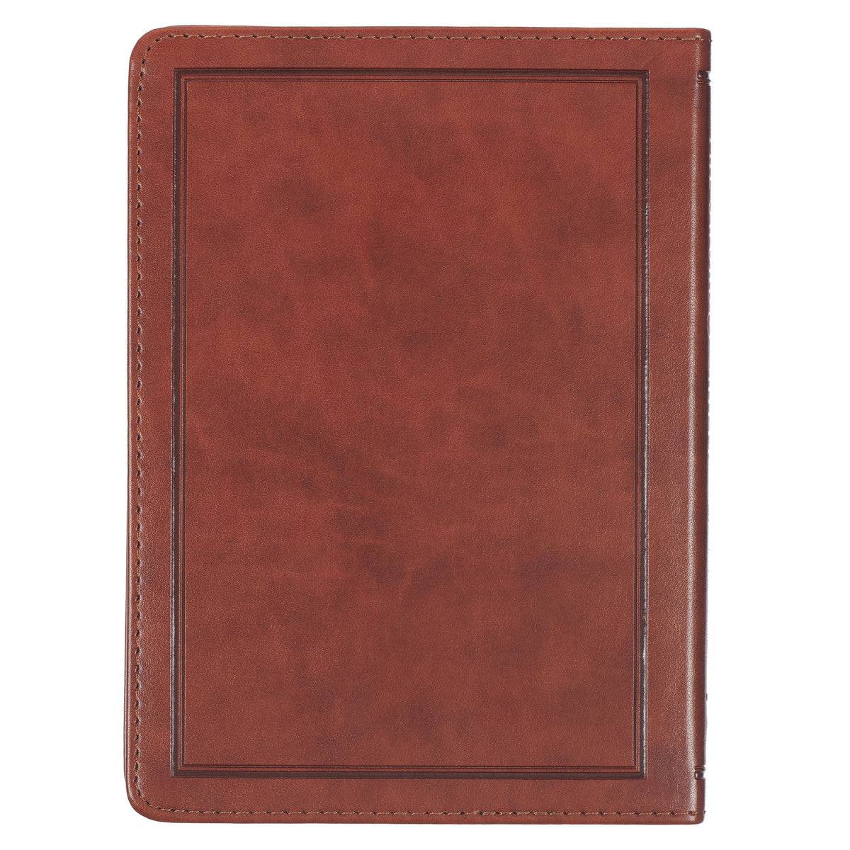 The Sword and Shield Saddle Tan Faux Leather Devotional By Robert Noland - Men's Devotional