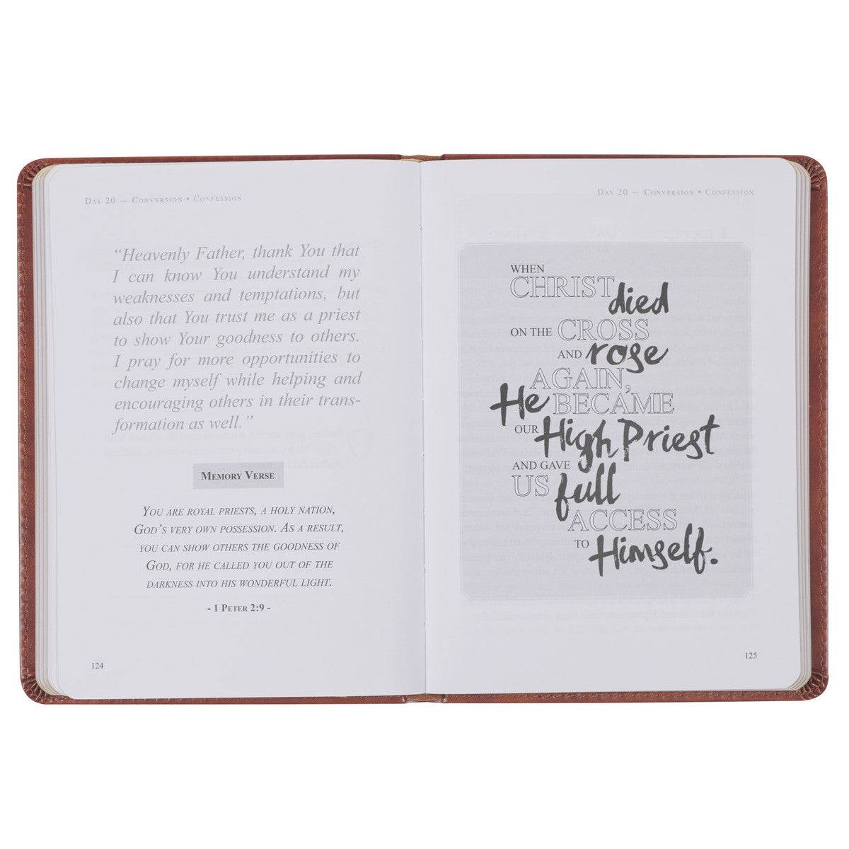 The Sword and Shield Saddle Tan Faux Leather Devotional By Robert Noland - Men's Devotional