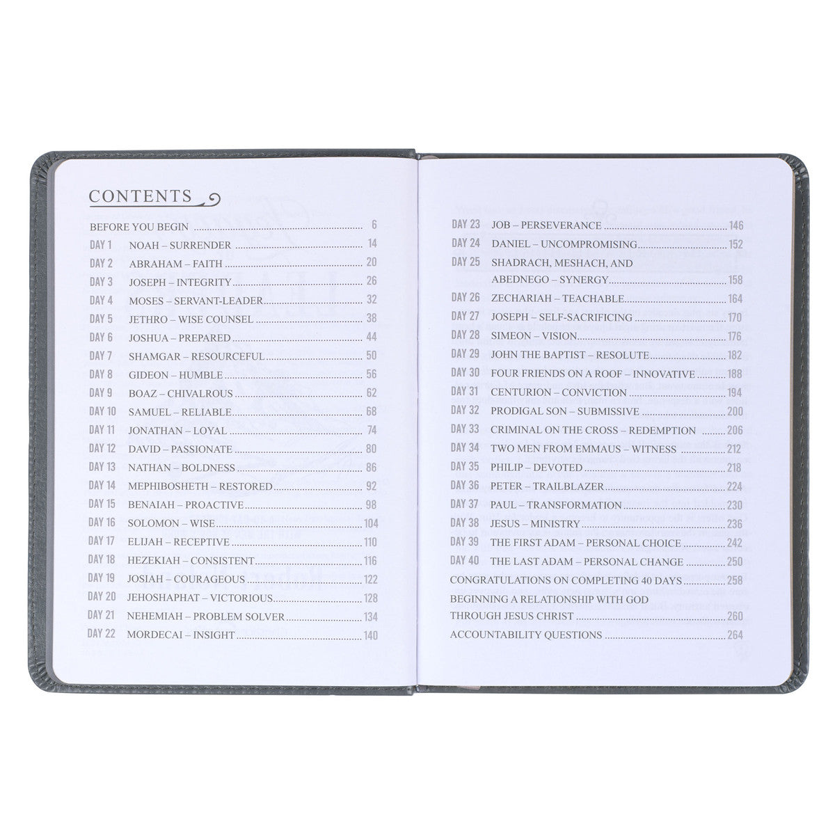 Legacy of Leaders Gray Faux Leather Devotional By Robert Noland