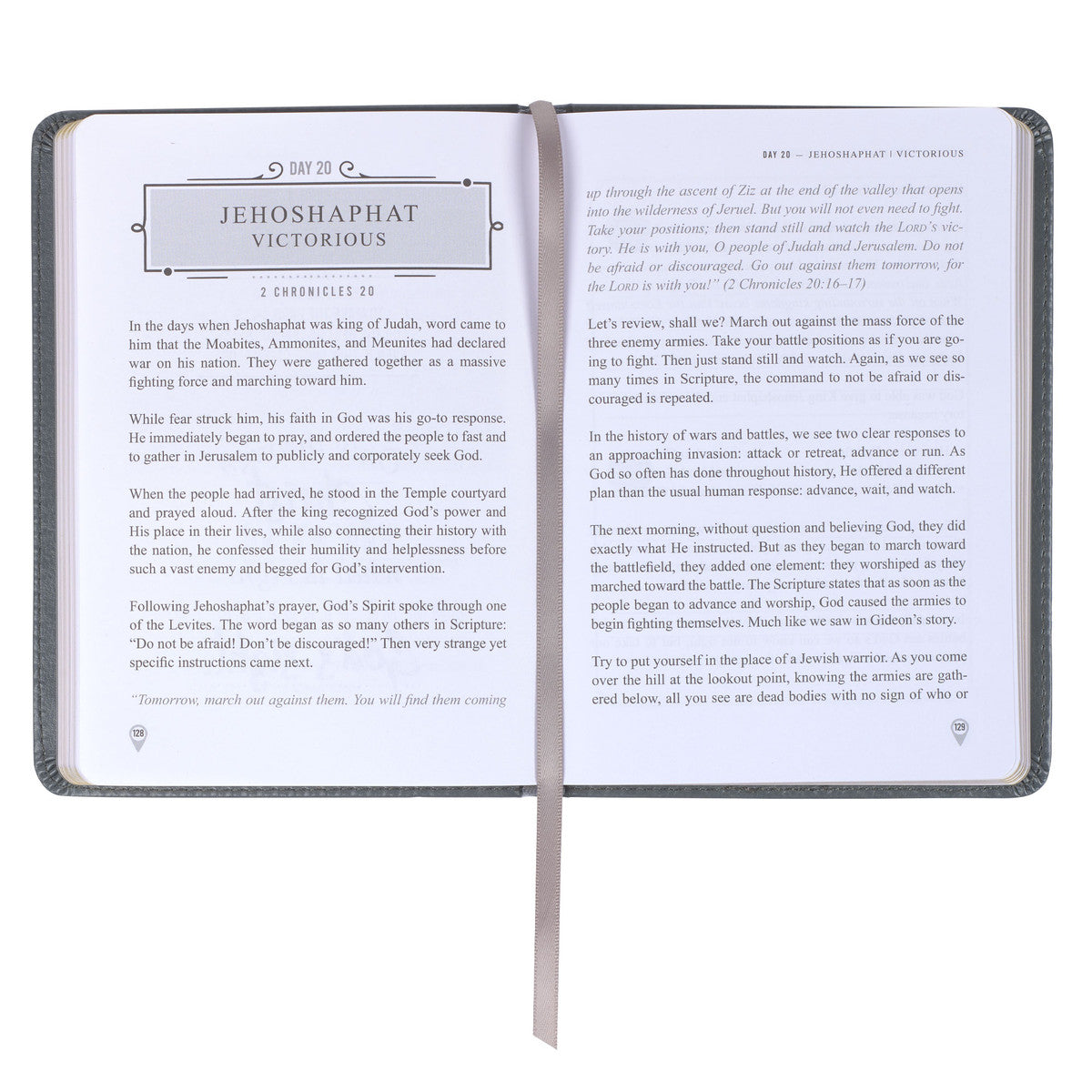 Legacy of Leaders Gray Faux Leather Devotional By Robert Noland