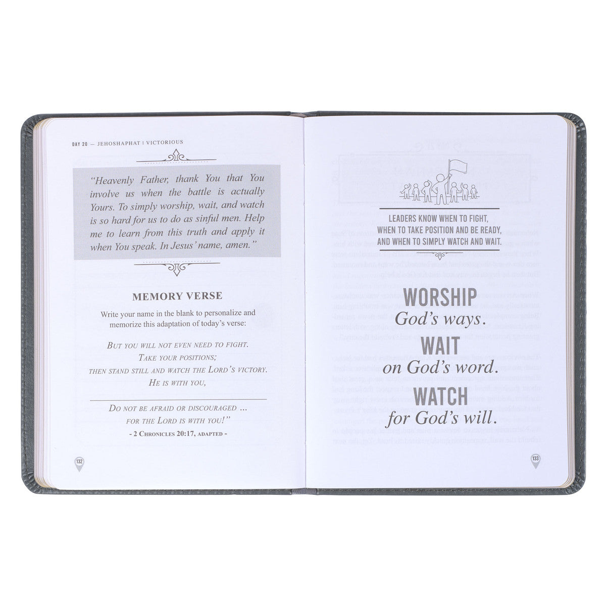 Legacy of Leaders Gray Faux Leather Devotional By Robert Noland