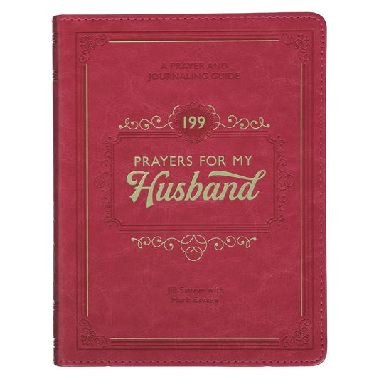 199 Prayer for My Husband Raspberry-Red Faux Leather Prayer and Journaling Guide