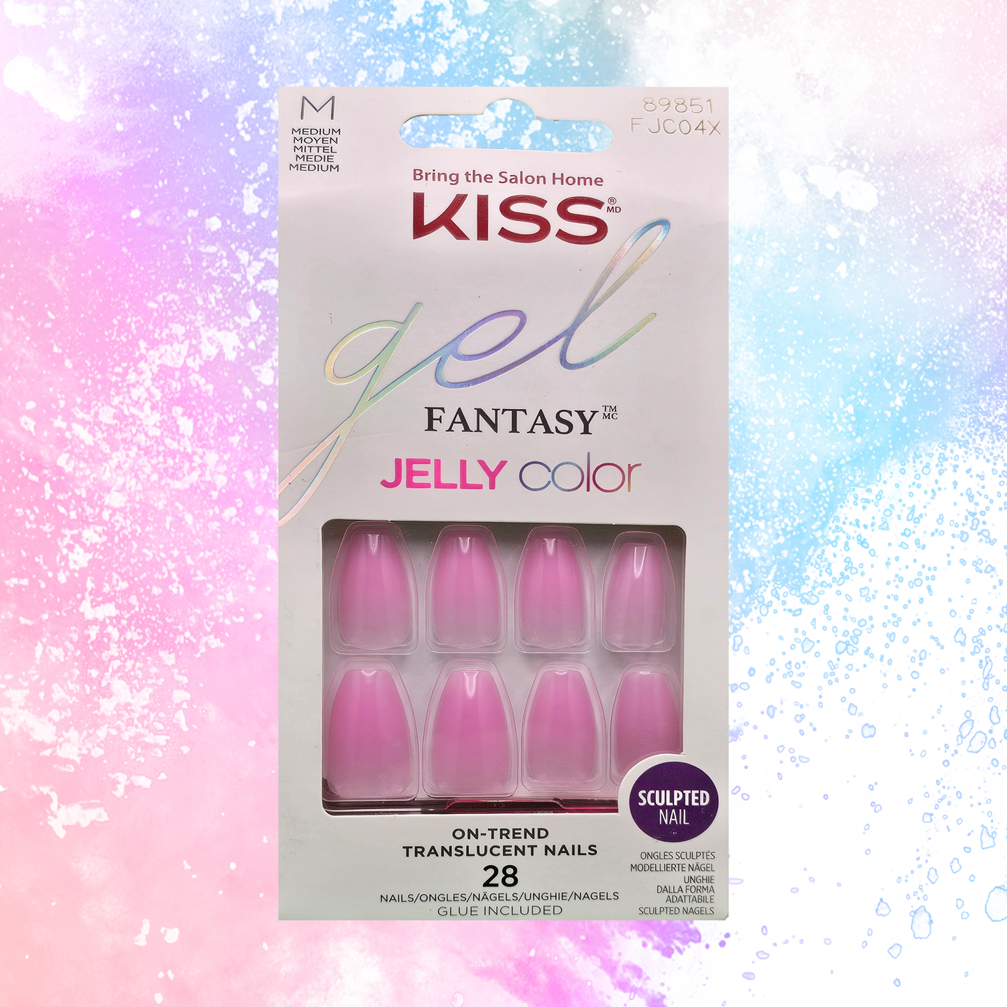 Gel Fantasy Jelly Color Solid Pink - Jelly Hearts - 98951