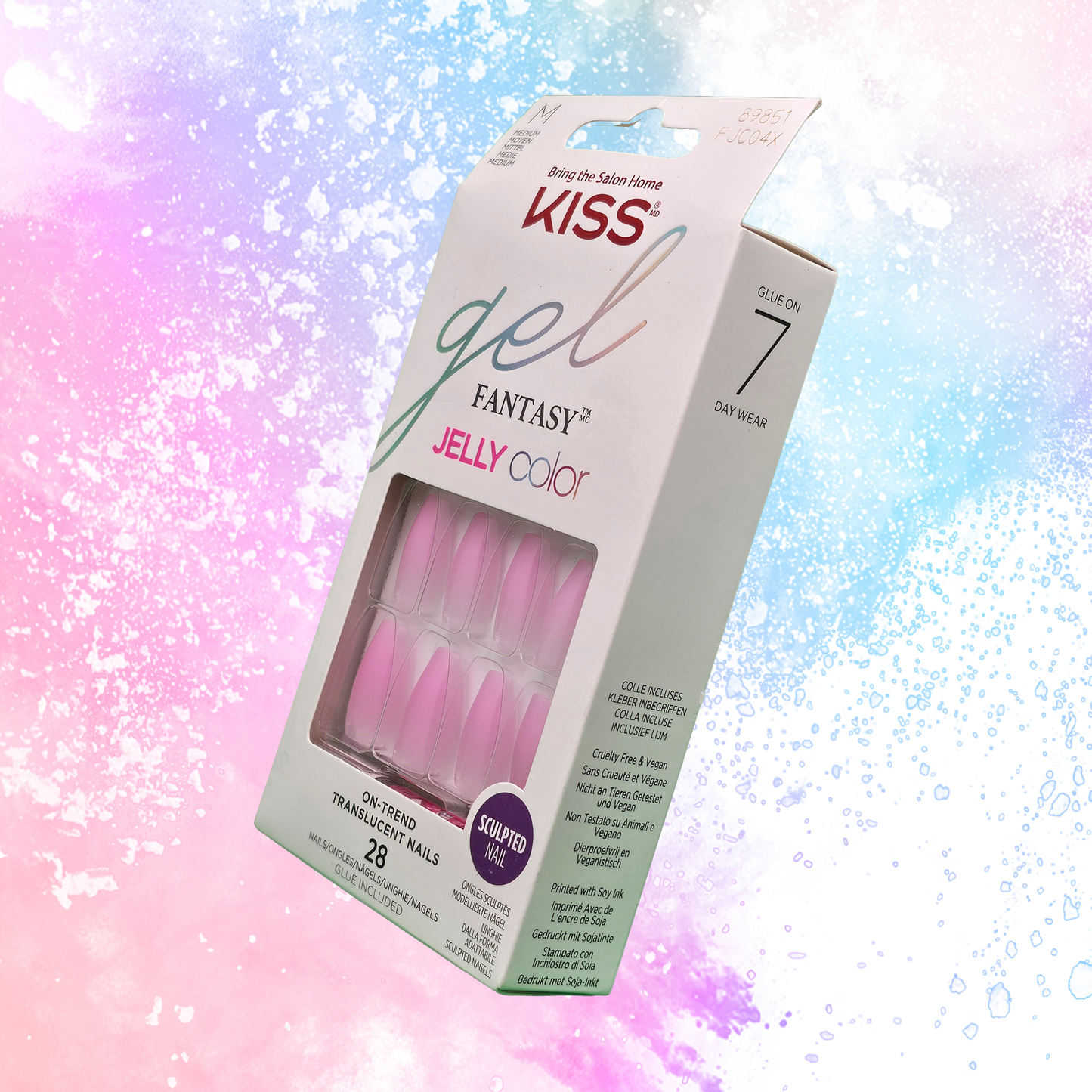 Gel Fantasy Jelly Color Solid Pink - Jelly Hearts - 98951