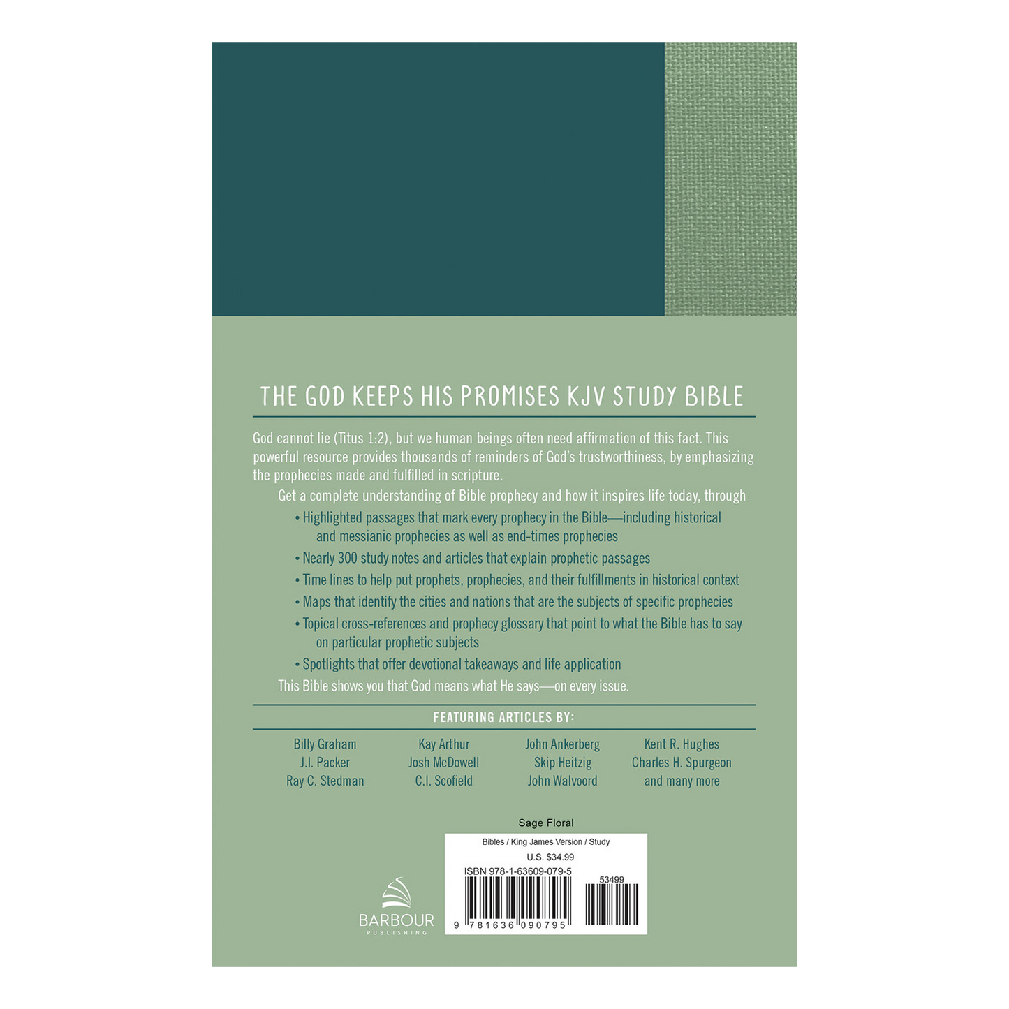 God Keeps His Promises KJV Study Bible [Sage Floral] Hardcover