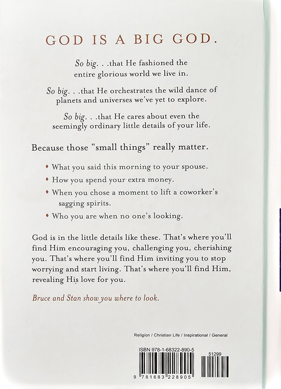 God Is in the Small Stuff 20th Anniversary Edition Hardcover by Bruce Bickel & Stan Jantz