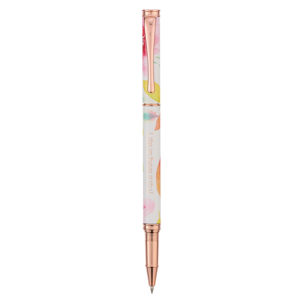Life is Beautiful Pink Daisies Gift Pen