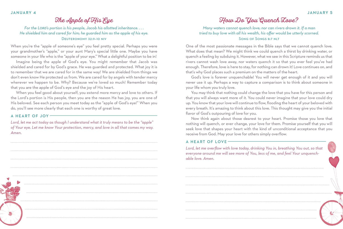 The Heart-Shaped Life Daily Devotional Journal Paperback by Karen Moore
