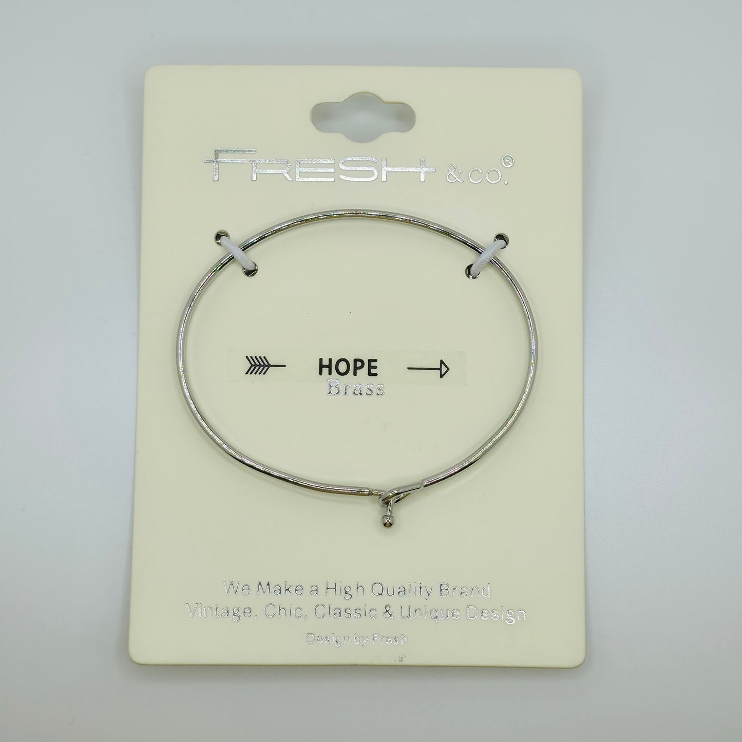 HOPE (Arrow) Inspirational Message Bracelet Positive Message Engraved Thin Bangle - Jewelry