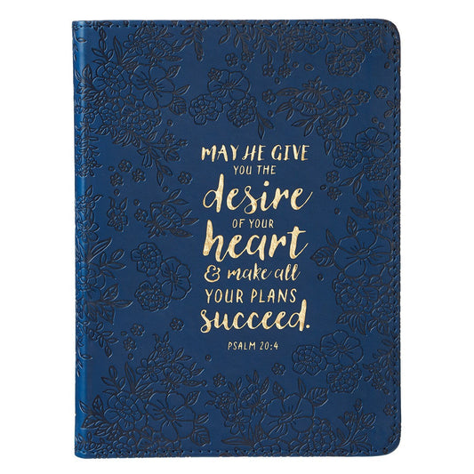 Desire of Your Heart Handy-sized Lux Leather Journal - Psalm 20:4