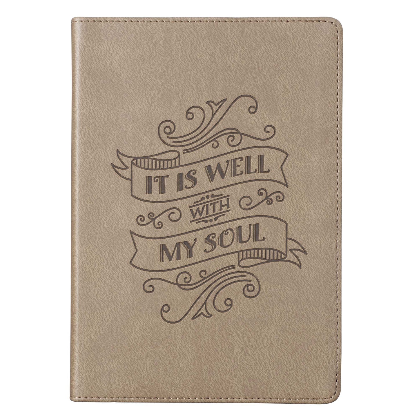 Brown Faux Leather Journal | It is Well With My Soul - Journal