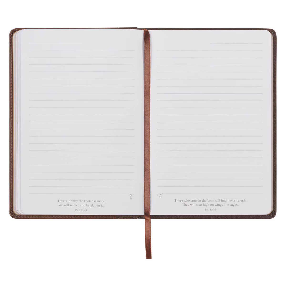 Amazing Grace Brown Crown of Thorns Classic Faux Leather Journal - Isaiah 53:3