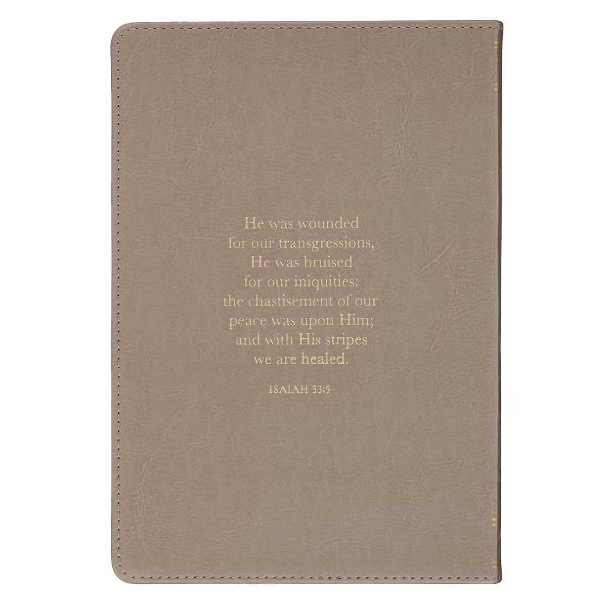 Amazing Grace Taupe Crown of Thorns Classic Faux Leather Journal - Isaiah 53:5